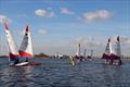 Will Sadler (48683) leading by 100m in Race 1 - Topper SE Winter Regatta at Island Barn © IBRSC