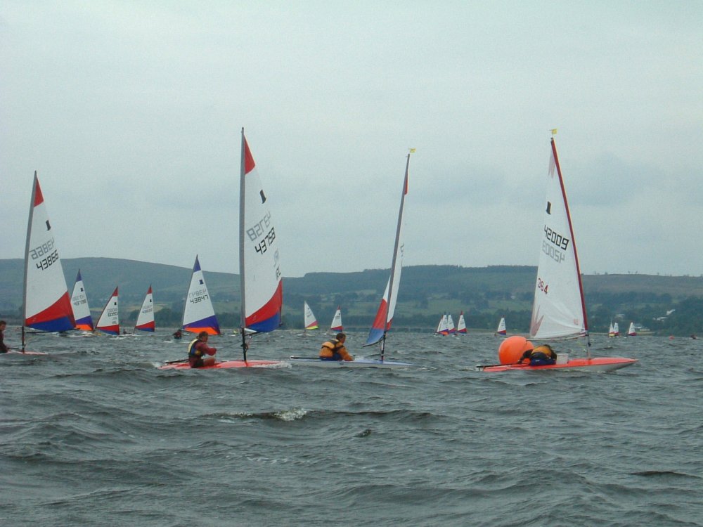 63 Toppers compete for the Irish Nationals at Blessington Sailing Club photo copyright Peter Dolan taken at Blessington Sailing Club and featuring the Topper class