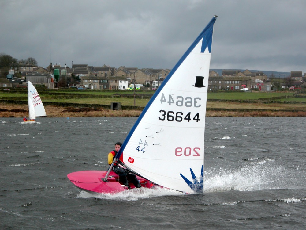 Anthony Murray during the Yorkshire and Humberside Trident UK Youth Travellers at Huddersfield photo copyright Jonathan Lister taken at Huddersfield Sailing Club and featuring the Topper class