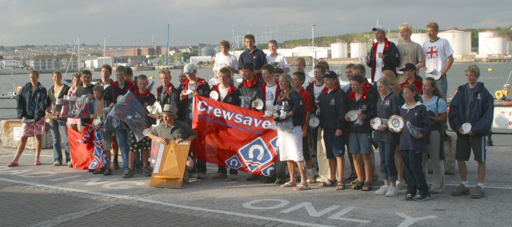 Prize winners at the Crewsaver Topper Nationals photo copyright Jane Fielder taken at Plym Yacht Club and featuring the Topper class