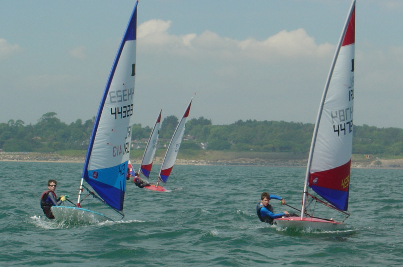 Overall winner Conor Simms (right) and runner-up Simon Doran (left) at the Topper Leinster Championship photo copyright Andre O'Connor taken at Courtown Sailing Club and featuring the Topper class