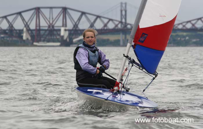 Anna Gorzkowska win at the Topper and Optimist Scottish Championships at Dalgety Bay photo copyright Alan Henderson / www.fotoboat.com taken at Dalgety Bay Sailing Club and featuring the Topper class