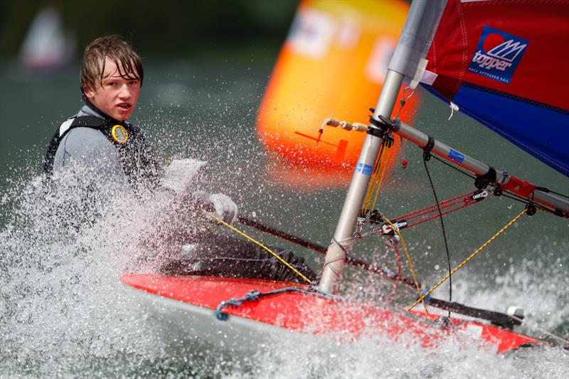 Alex McFarlane at the 2014 RYA Eric Twiname Championships photo copyright Paul Wyeth / RYA taken at Rutland Sailing Club and featuring the Topper class