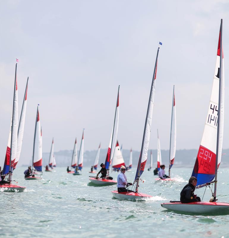 Day 1 of the NSSA National Youth Regatta photo copyright Sam Chick taken at Downs Sailing Club and featuring the Topper class