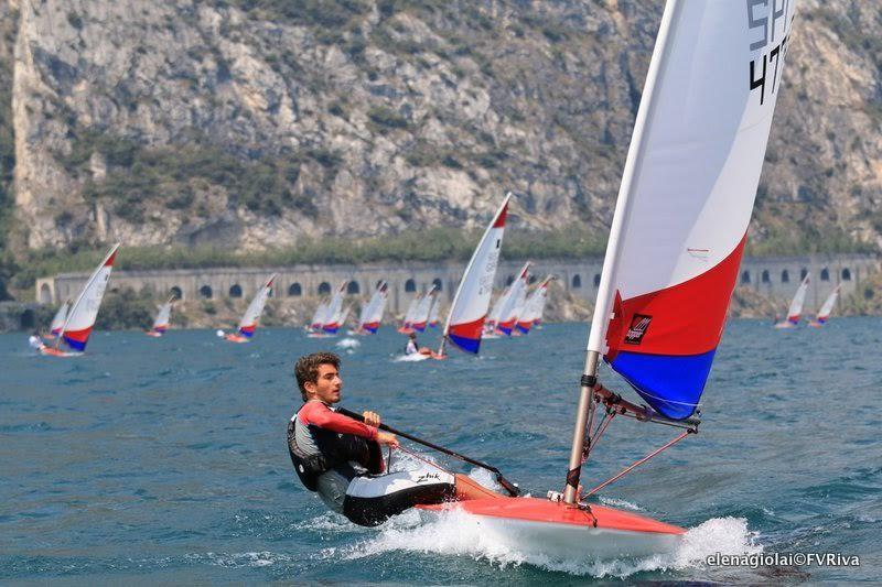 Day 1 of the Topper World Championships 2015 photo copyright Elena Giolai / Fraglia Vela Riva taken at Fraglia Vela Riva and featuring the Topper class