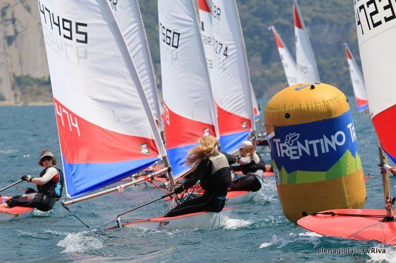 Day 3 of the Topper World Championships 2015 photo copyright Elena Giolai / Fraglia Vela Riva taken at Fraglia Vela Riva and featuring the Topper class