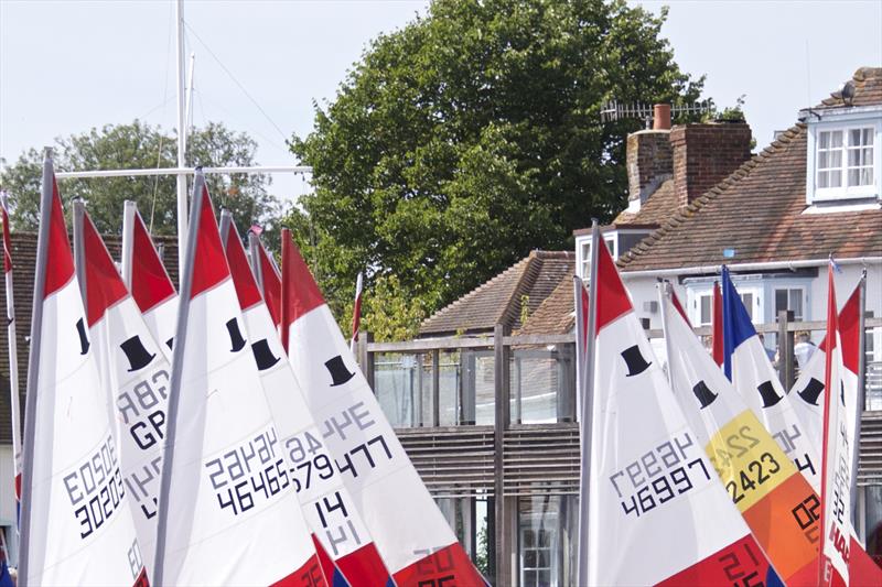 Topper racing during Junior Fortnight at Itchenor photo copyright Mary Pudney taken at Itchenor Sailing Club and featuring the Topper class