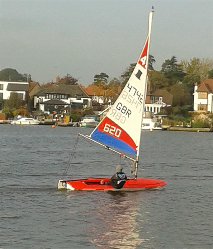 James Deaton during the Topper & Optimist Open at Waveney & Oulton Broad photo copyright Mike Deaton taken at Waveney & Oulton Broad Yacht Club and featuring the Topper class
