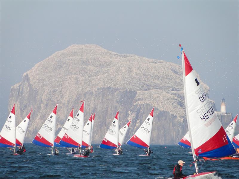 Topper Nationals at North Berwick in 2011 photo copyright Derek Braid taken at East Lothian Yacht Club and featuring the Topper class