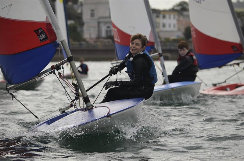 Topper training and open meeting at Paignton  photo copyright Nathan Gribbin taken at Paignton Sailing Club and featuring the Topper class