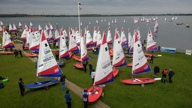 Topper Inlands and Volvo GJW Direct National Series 4 at Grafham Water photo copyright Chris Woodard taken at Grafham Water Sailing Club and featuring the Topper class