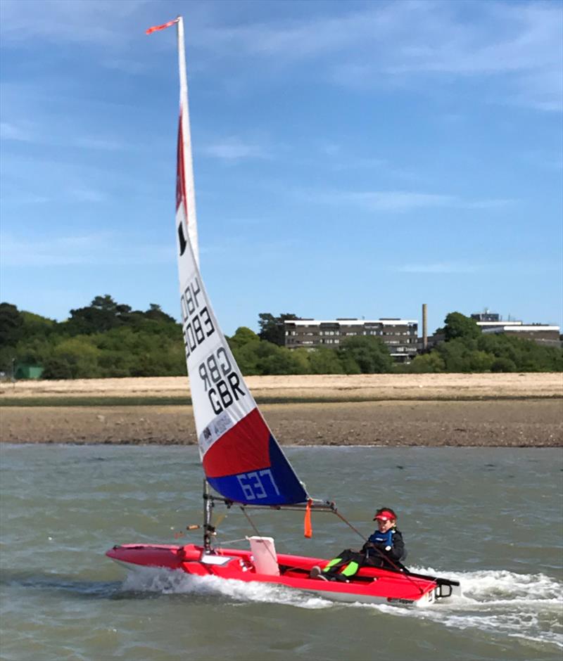 Rooster Southern Area Topper Travellers at Warsash photo copyright Ian Walker taken at Warsash Sailing Club and featuring the Topper class