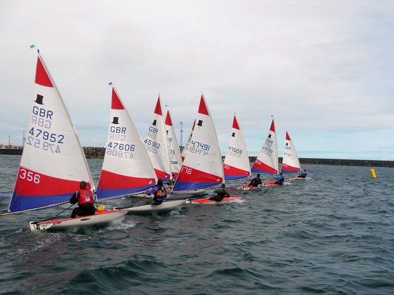 Toppers at Peterhead photo copyright Matt Toynbee taken at Peterhead Sailing Club and featuring the Topper class
