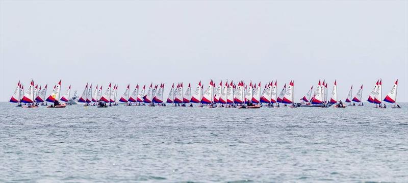 Rooster Topper World Championships day 2 photo copyright Thom Touw / www.thomtouw.com taken at Le cercle nautique de Loctudy and featuring the Topper class