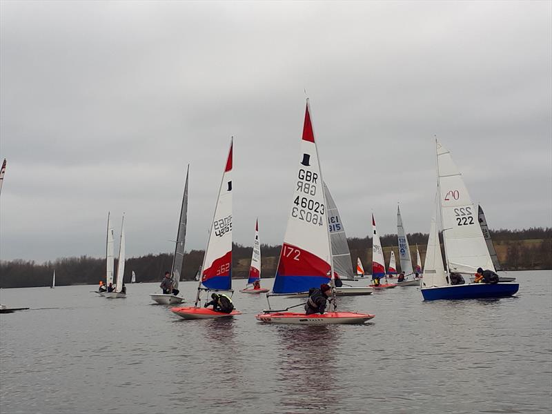 Leigh & Lowton Tipsy Icicle Series Week 7 photo copyright Stephen Booth taken at Leigh & Lowton Sailing Club and featuring the Topper class