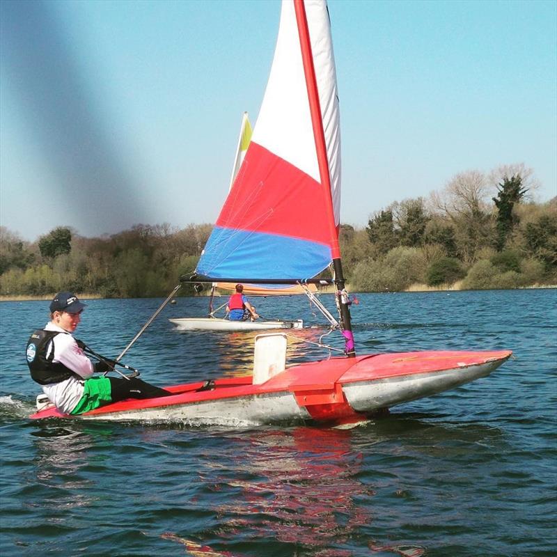 James Denny's foiling Topper photo copyright Leslie Denny taken at  and featuring the Topper class