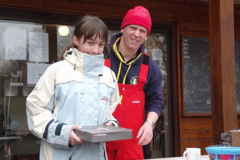 A Special Award for Megan Thomson during the Rooster Topper South East Travellers at Crawley Mariners photo copyright Graham Evans taken at Crawley Mariners Yacht Club and featuring the Topper class