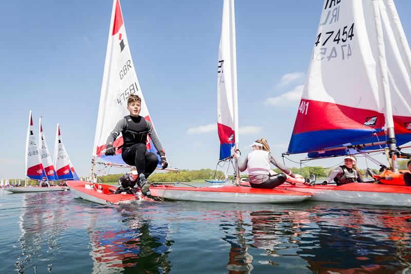 Fun in the sun at Eric Twiname Junior Championships photo copyright Nick Dempsey / RYA taken at Rutland Sailing Club and featuring the Topper class