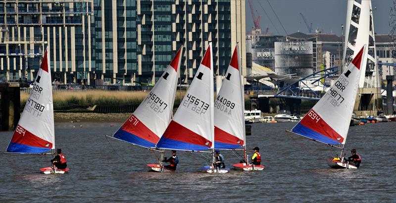 Rooster South East Topper Travellers at Greenwich photo copyright Jim Four taken at Greenwich Yacht Club and featuring the Topper class