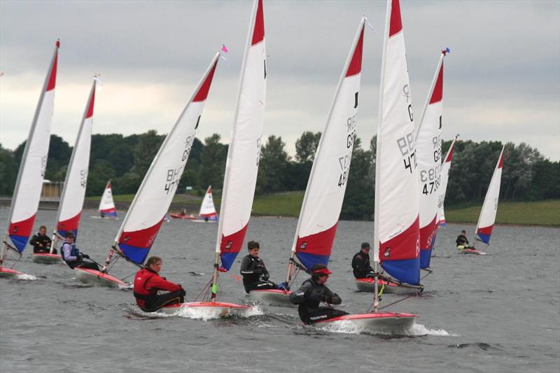 Topper National Series 5 at Draycote Water photo copyright Angela Donnelly taken at Draycote Water Sailing Club and featuring the Topper class