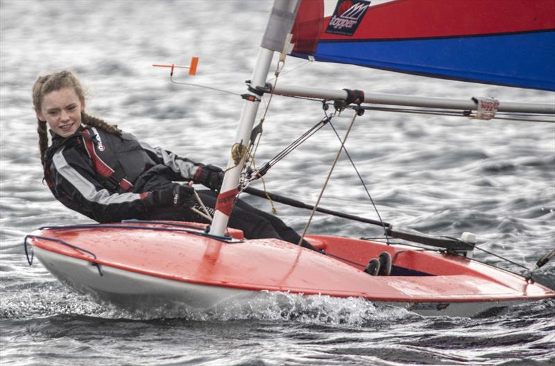 Martha Christensen, third Under 19 at the Notts County Junior Open photo copyright David Eberlin taken at Notts County Sailing Club and featuring the Topper class