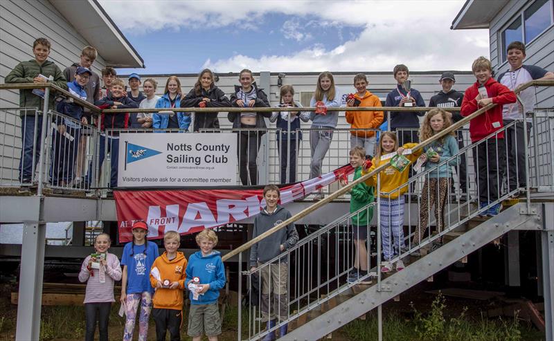 Competitors in the Topper Midland Championship at Notts County photo copyright David Eberlin taken at Notts County Sailing Club and featuring the Topper class