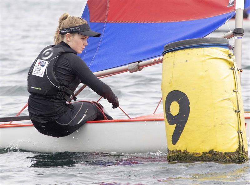 Kate Robinson, first girl in the Topper Midland Championship at Notts County photo copyright David Eberlin taken at Notts County Sailing Club and featuring the Topper class