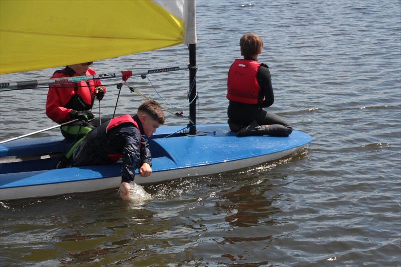 Fun and games at the Blithfield SC Club Regatta photo copyright Tim Male taken at Blithfield Sailing Club and featuring the Topper class