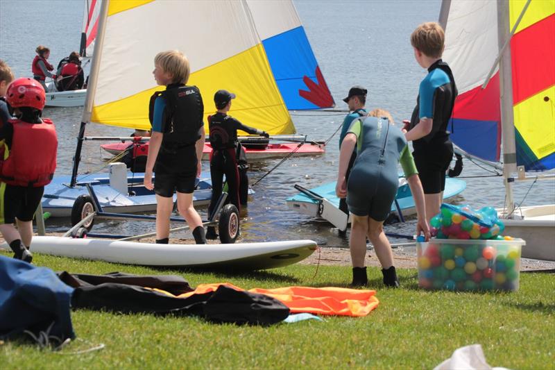Fun and games at the Blithfield SC Club Regatta photo copyright Tim Male taken at Blithfield Sailing Club and featuring the Topper class