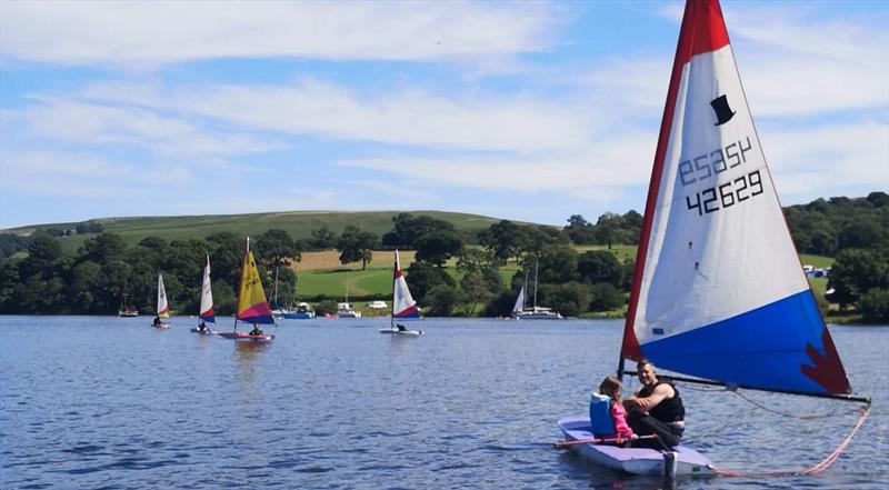 Aggie Priestley takes her dad Graham racing in a Topper in August at Ullswater Yacht Club photo copyright UYC taken at Ullswater Yacht Club and featuring the Topper class