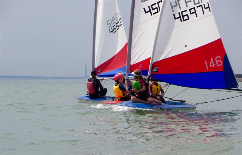 Stokes Bay Sailing Club Cadets photo copyright Lorraine Bugden taken at Stokes Bay Sailing Club and featuring the Topper class