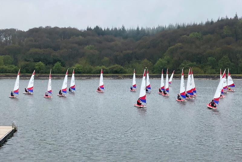 Close upwind during Midlands Topper Traveller Round 3 at Trimpley photo copyright Donna Powell taken at Trimpley Sailing Club and featuring the Topper class