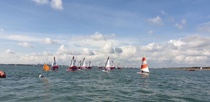 5.3 start during the Topper Southern Area Championships at Warsash photo copyright Topper class taken at Warsash Sailing Club and featuring the Topper class