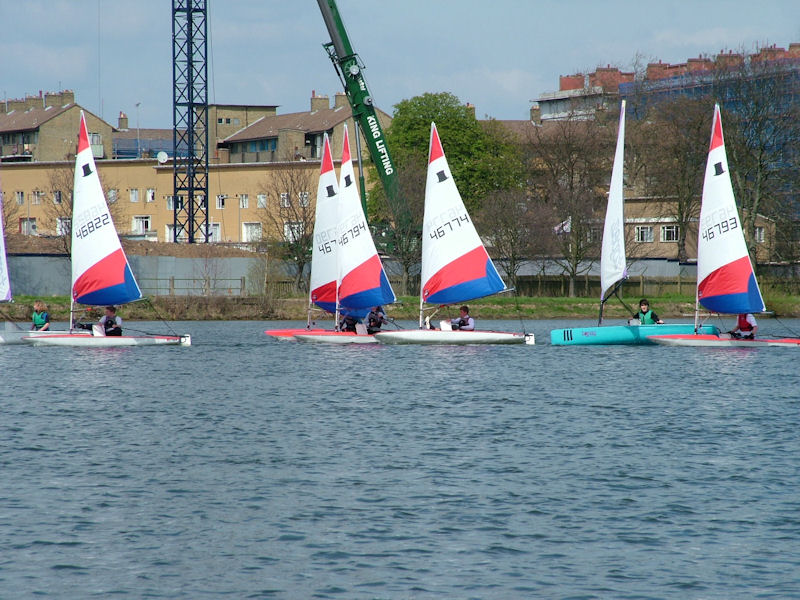 Topper and Topaz open at Stoke Newington photo copyright Jack Burton taken at  and featuring the Topper class