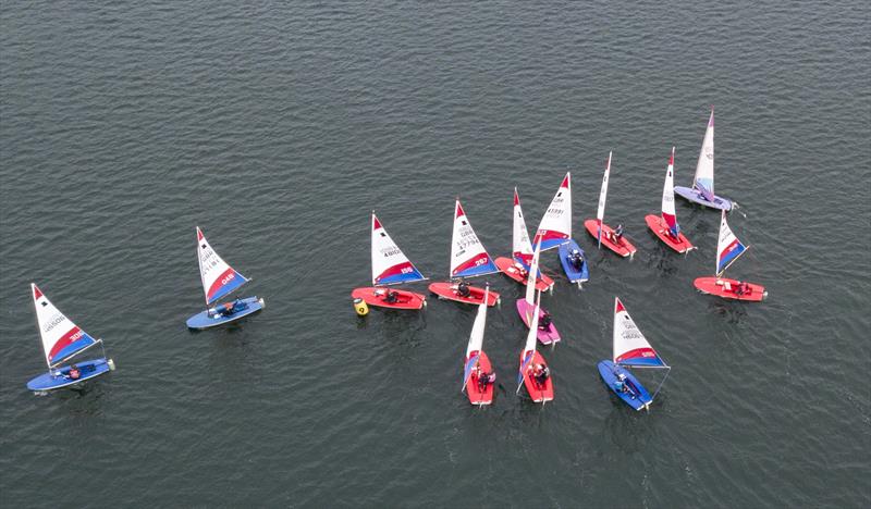 Water at the mark at Topper Midland Championship photo copyright David Eberlin taken at Notts County Sailing Club and featuring the Topper class