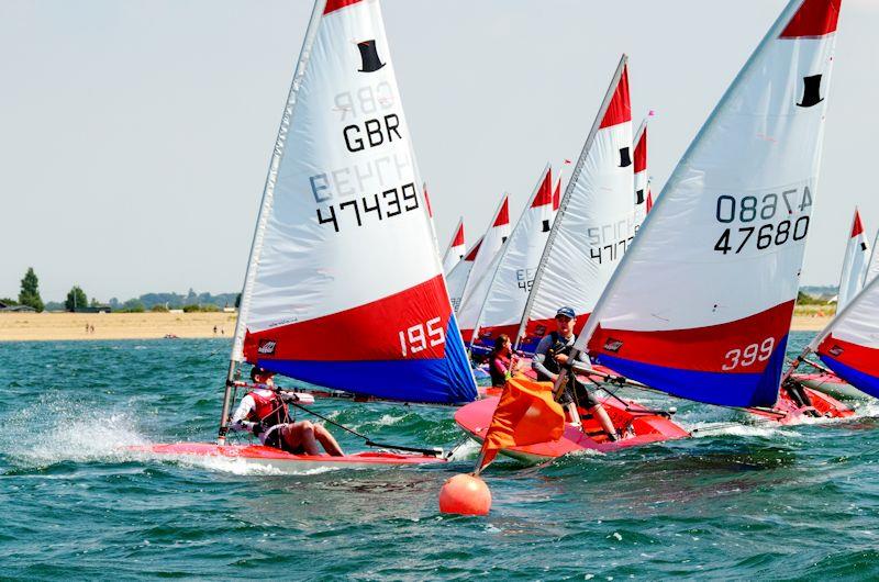 Race 16 at ITCA East Area Traveller Series event 6 at Snettisham Beach  photo copyright Peter Hutchinson taken at Snettisham Beach Sailing Club and featuring the Topper class