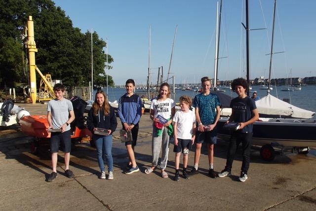 Prizewinners at the Rooster Topper South East Travellers at Medway photo copyright Graham Evans taken at Medway Yacht Club and featuring the Topper class