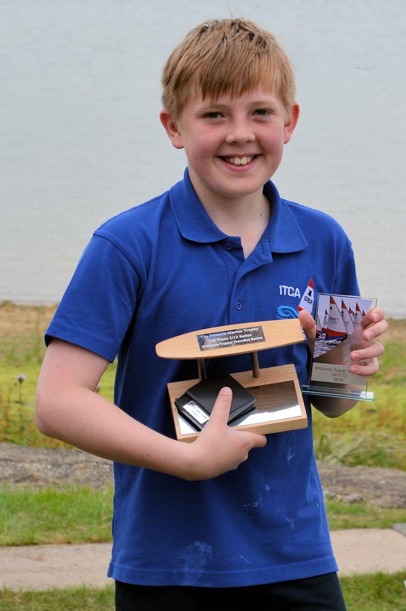 Midlands Topper Traveller Series - Sam Grayton the Phoenix Marine U13 Champion photo copyright Victoria Turnbull taken at  and featuring the Topper class