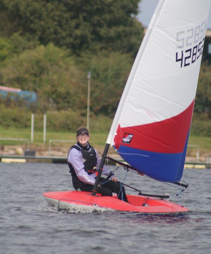 Cecily Webb takes third in the series - RYA Midlands Youth Series Finale at Bartley photo copyright Kerry Webb taken at Bartley Sailing Club and featuring the Topper class