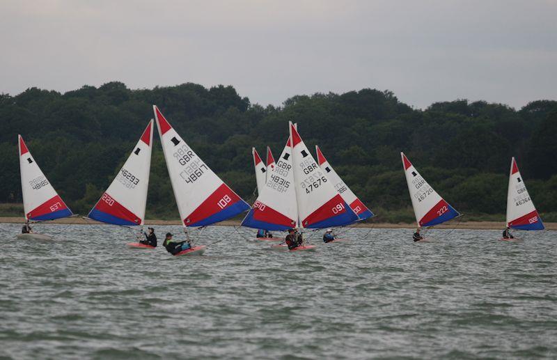 A fair course - a perfect run - for the first ever Topper Traveller at Hamble River photo copyright Mike James taken at Hamble River Sailing Club and featuring the Topper class