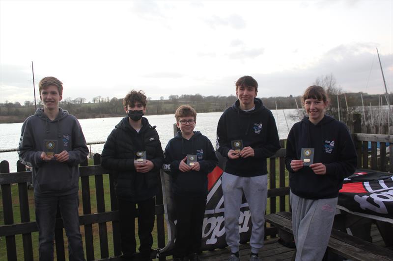 Midlands Traveller Round 6 Trophy Winners during the ITCA Midlands Topper Traveller Series 2021-2022 at Banbury photo copyright Gavin Fleming taken at Banbury Sailing Club and featuring the Topper class