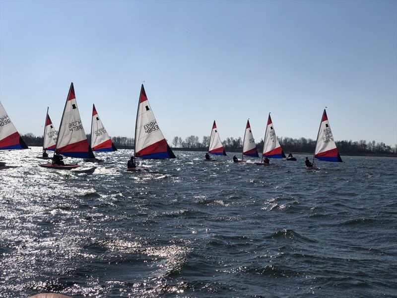 Superb Sailing Conditions at the Midlands Topper Travellers photo copyright Matt Rowley taken at Draycote Water Sailing Club and featuring the Topper class