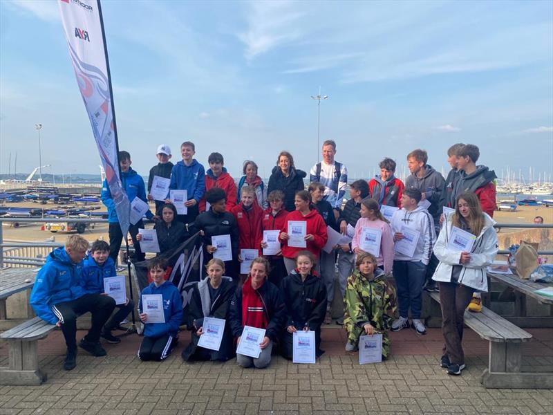 Invitational coaching team photo copyright Kate Barriclough taken at Weymouth & Portland Sailing Academy and featuring the Topper class