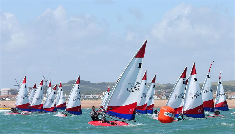 Topper Travellers at Shoreham photo copyright Warwick Baker / www.warwickpics.com taken at Shoreham Sailing Club and featuring the Topper class