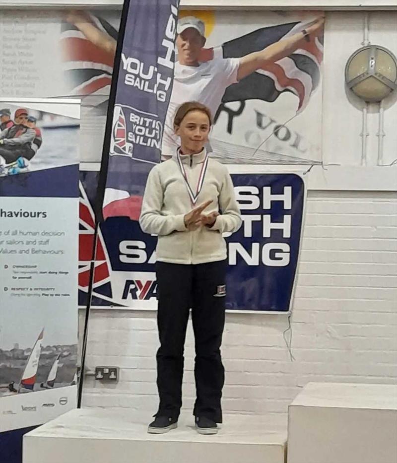 Amelie Ballentyne, 2nd Female Topper regatta fleet photo copyright Peter Solly taken at Weymouth & Portland Sailing Academy and featuring the Topper class