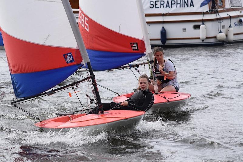 Anya Gittins sailing her Topper during Horning Sailing Club Regatta Week 2022 photo copyright Holly Hancock taken at Horning Sailing Club and featuring the Topper class