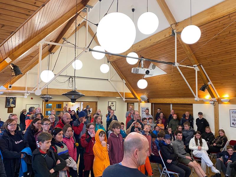 2022 Topper End of Season Championships at Warsash prize giving photo copyright Roger Cerrato taken at Warsash Sailing Club and featuring the Topper class