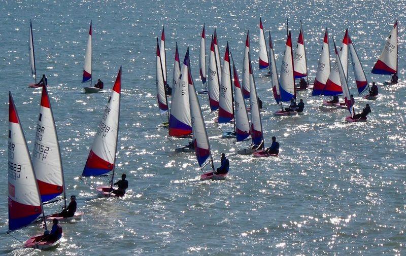 Topper Travellers at Hastings & St Leonards SC photo copyright Richard Morley taken at Hastings & St Leonards Sailing Club and featuring the Topper class