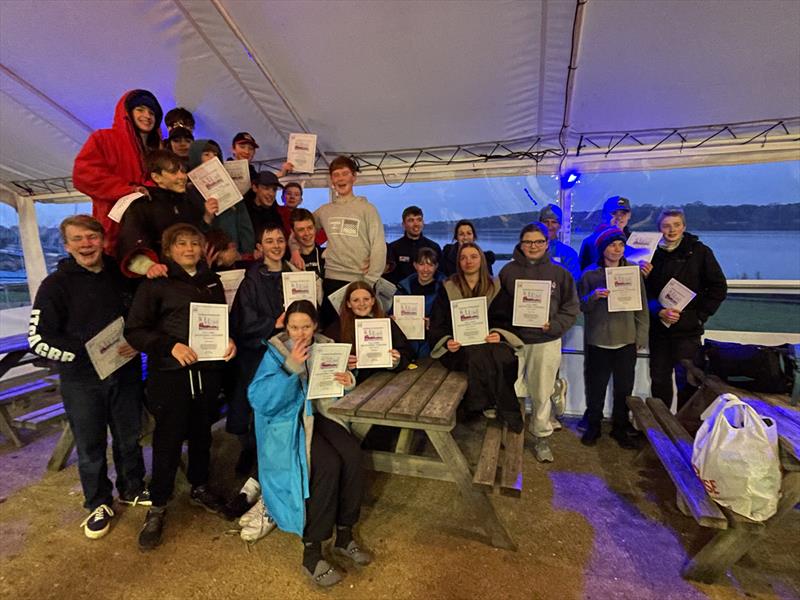 Very happy (and tired) Sailors/Coaches at the end of the day photo copyright Michael Powell taken at Northampton Sailing Club and featuring the Topper class