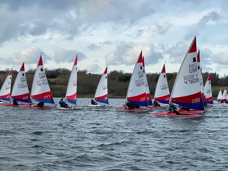Short Course Racing at the ITCA (GBR) Invitational Coaching photo copyright Anna Clark taken at Northampton Sailing Club and featuring the Topper class
